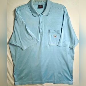 Paul & Shark Yachting Polo Shirt Mens 3XL Light Blue Italy Pocket Short Sleeve